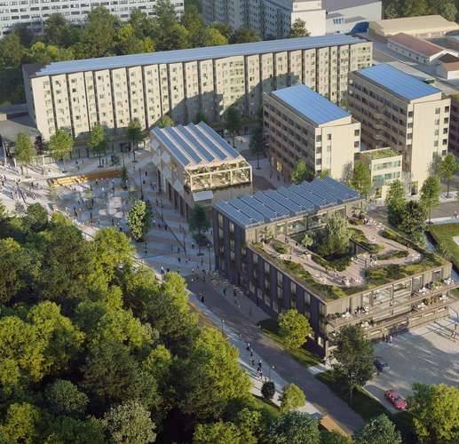 Mixed development rendering